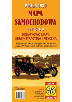 Polska 1939 Mapa samochodowa 1: 1 250 000