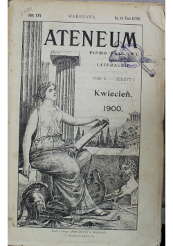 Ateneum Pismo Naukowe i Literackie tom II 1900r