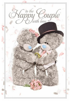 Kartka holograficzna 3D To the Happy Couple With Love 228x152