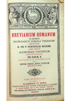 Breviarium Romanum 1916 r.