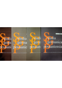Studia Germanica posnaniensia 4 tomy