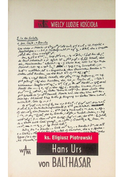 Wielcy ludzie Kościoła Hans Urs von Balthasar