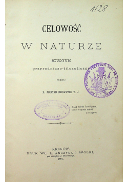 Celowość w naturze 1887 r.