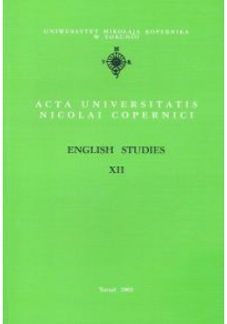Acta Universitatis Nicolai Copernici English Studies XII