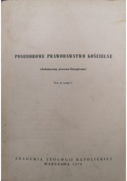 Posoborowe prawodawstwo kościelne tom II zeszyt 3