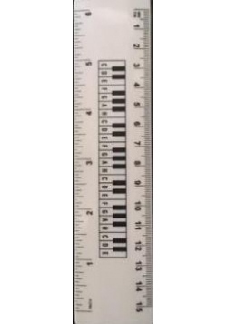 Linijka białą - klawiatura 15 cm