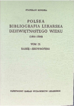 Polska bibliografia lekarska dziewiętnastego wieku Tom IX