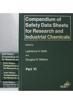 Compendium of Safety Data Sheets for Research and Industrial Chemicals 5 tomów