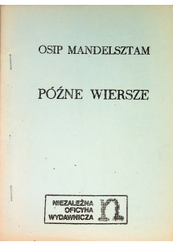 Późne wiersze