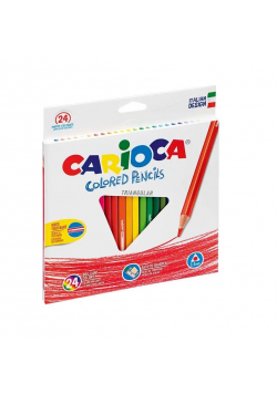 Kredki ołówkowe trójkatne 24 kolory CARIOCA