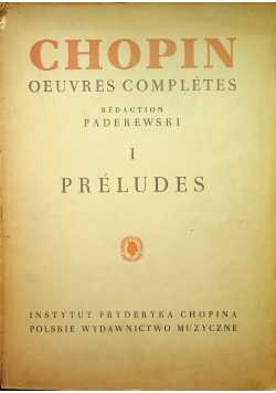 Chopin oeuvres completres I Preludes 1949 r.