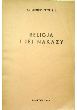 Religja i jej nakazy 1933 r.