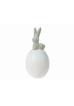 Figurka ceramiczna jajko z zającem MIX