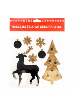 Naklejki żelowe Złota choinka