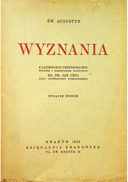 Św Augustyn Wyznania 1949 r.