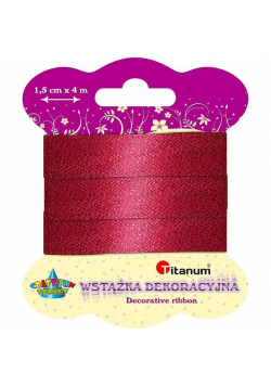 Wstążka metalizowana 15mm x 4m czerwona