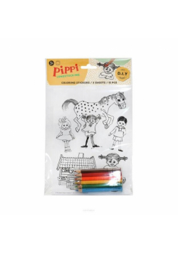 Zestaw kreatywnych naklejek do zabawy Pippi