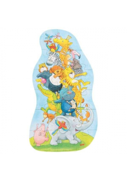 Puzzle XXL - Piramida Zwierząt 17 el.
