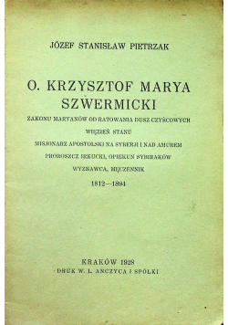 O Krzysztof Marya Szwermicki 1928 r.