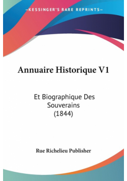 Annuaire Historique V1