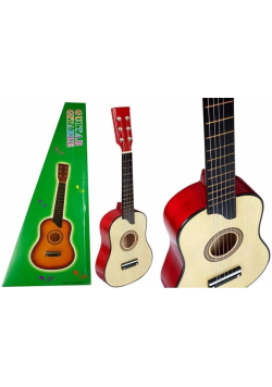Gitara drewniana z kostką kremowa