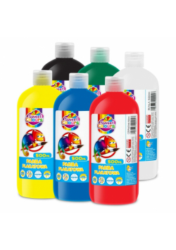 Farby plakatowe w butelkach 500ml (6 kolorów)