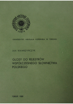 Glosy do rejestrów współczesnego słownictwa Polskiego