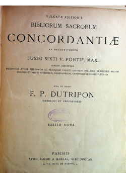 Bibliorum Sacrorum Concordantiae 1897 r.