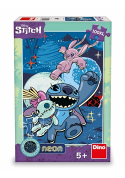 Puzzle neonowe 100 Lilo i Stitch świecące kontury