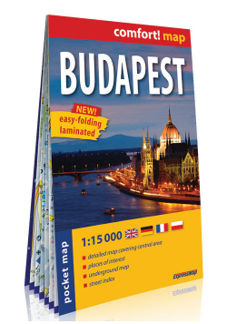 Budapeszt kieszonkowy laminowany plan miasta 1:15 000