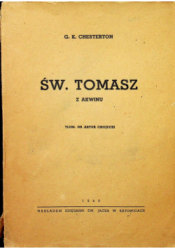 Św Tomasz z Akwinu 1949r
