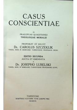 Casus Conscientiae 1917 r