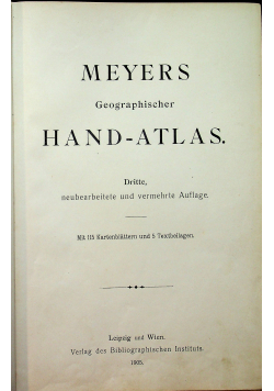 Geographischer Hand - Atlas 1905 r.