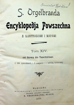 Encyklopedja powszechna Tom XIV  1903r