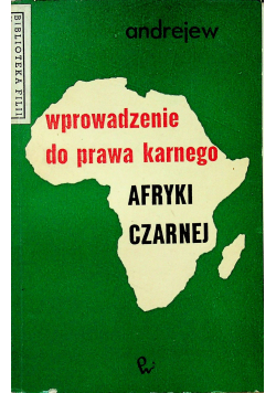 Wprowadzenie do prawa karnego Afryki Czarnej