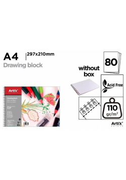 Blok rysunkowy A4/80K 110g