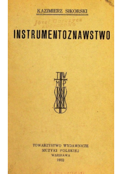 Instrumentoznawstwo 1932 r.