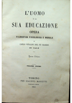 Sua Educazione Opera 1863 r