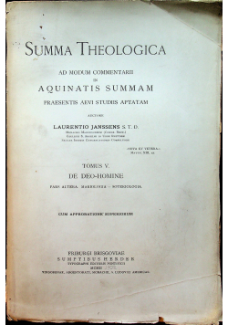 Summa theologica ad  modum commentarii Tom 5 1902 r