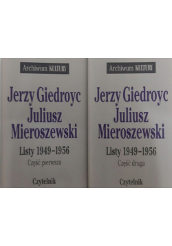 Giedroyc Listy 1949 1956 część I i II