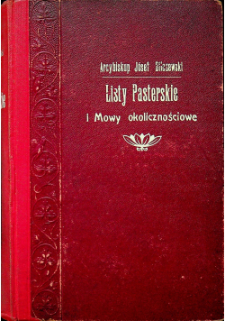 Listy pasterskie i mowy okolicznościowe 1908 r