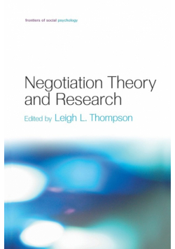 Negotiation Theory and Research