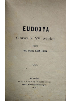Eudoxya Obraz z V go wieku 1870 r