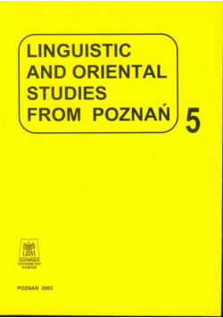 Majewicz Alfred - Linguistic and oriental studies from Poznań vol. 5
