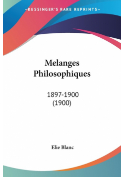 Melanges Philosophiques