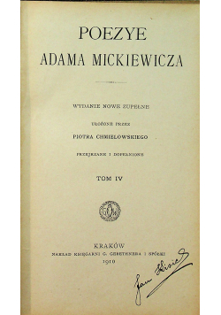 Poezje Adama Mickiewicza 1910r