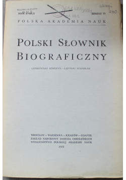 Polski słownik biograficzny tom XVIII/2 zeszyt 77