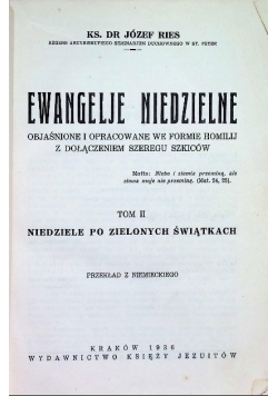 Ewangelje niedzielne Tom II 1936 r.