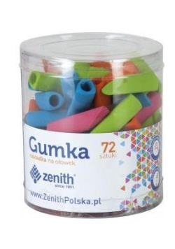Gumka nakładka na ołówek 2w1 (72szt) ZENITH