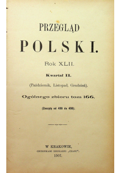 Przegląd Polski rok XLII 1907r